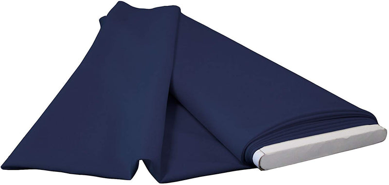 Polyester Poplin - Navy Blue - Flat Fold Solid Color 60" Fabric Bolt By Yard