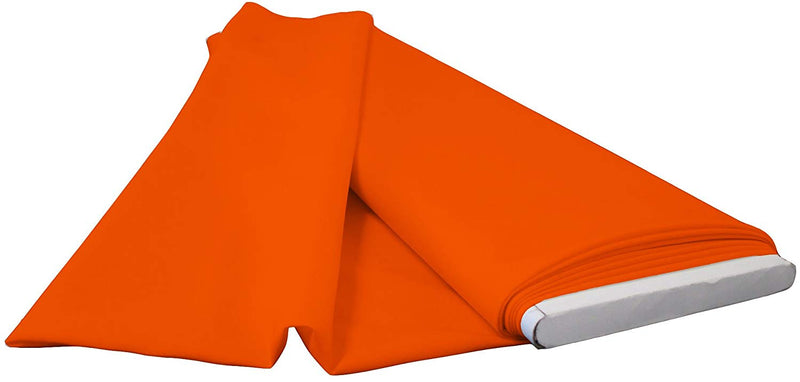 Polyester Poplin - Orange - Flat Fold Solid Color 60" Fabric Bolt By Yard