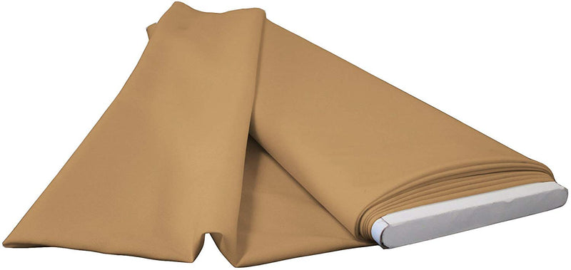 Polyester Poplin - Taupe - Flat Fold Solid Color 60" Fabric Bolt By Yard