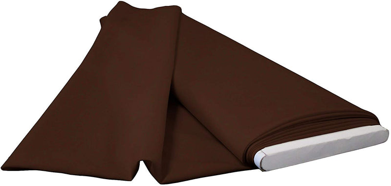 Polyester Poplin - Brown - Flat Fold Solid Color 60" Fabric Bolt By Yard