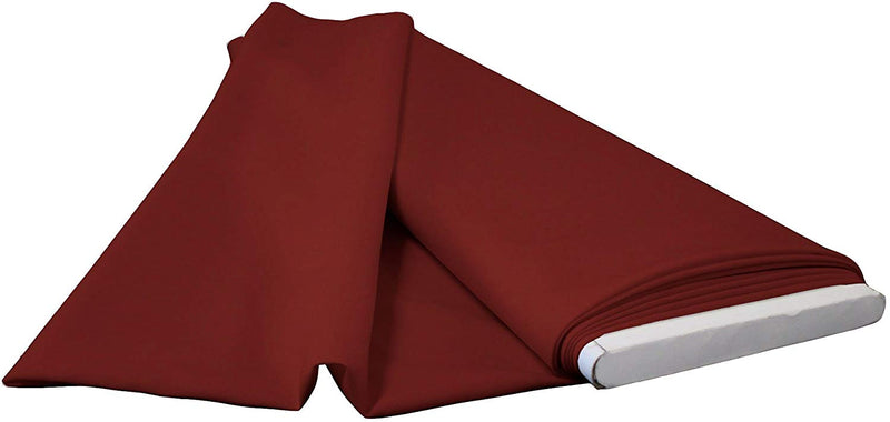 Polyester Poplin - Burgundy - Flat Fold Solid Color 60" Fabric Bolt By Yard