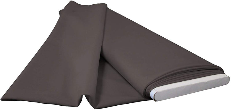 Polyester Poplin - Charcoal - Flat Fold Solid Color 60" Fabric Bolt By Yard