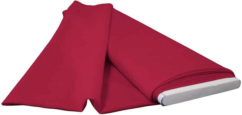 Polyester Poplin - Cranberry - Flat Fold Solid Color 60" Fabric Bolt By Yard
