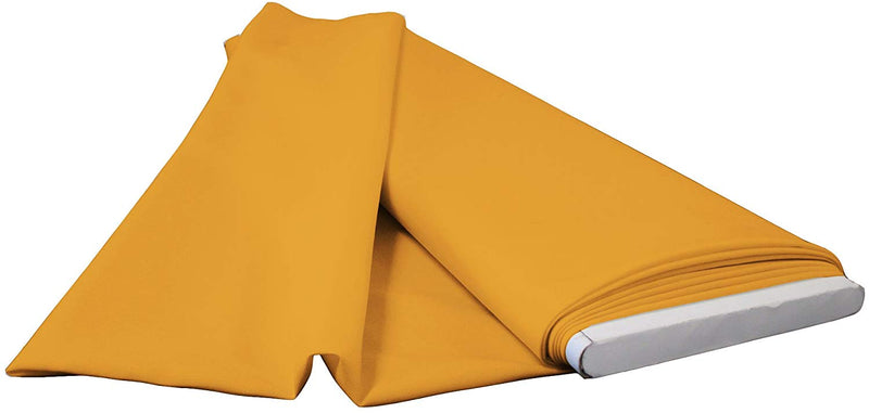 Polyester Poplin - Gold - Flat Fold Solid Color 60" Fabric Bolt By Yard