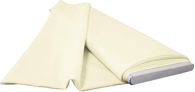 Polyester Poplin - Ivory - Flat Fold Solid Color 60" Fabric Bolt By Yard