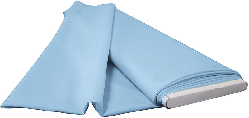 Polyester Poplin - Light Blue - Flat Fold Solid Color 60" Fabric Bolt By Yard