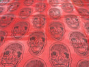 Big Skull Vinyl Fabric - Upholstery Faux Leather - Different Colors Sold By Yard