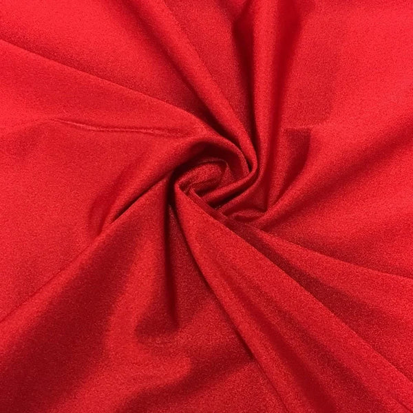 58" Shiny Milliskin Fabric - Red - 4 Way Stretch Milliskin Shiny Fabric by The Yard (Pick a Size)