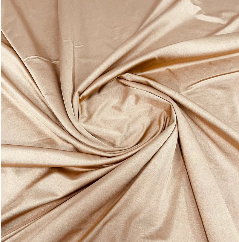 58" Shiny Milliskin Fabric - Rose Gold - 4 Way Stretch Milliskin Shiny Fabric by The Yard (Pick a Size)