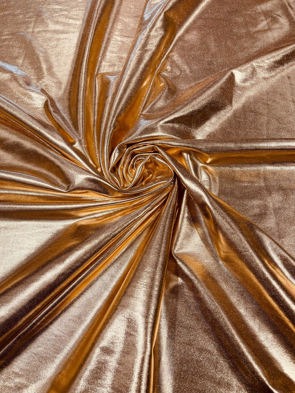 Metallic Foil Spandex Fabric Rose Gold Spandex Lame Shiny Fabric Way Stretch Sold By Yard