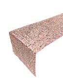 Taffeta Shiny Sequins Table Runner - Rose Gold - 12" x 90" Sequins on Taffeta Table Runner