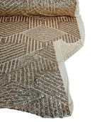 4 Way Stretch - Rose Gold - Geometric Design Sequins On Mesh Elegant Fabrics Sold By Yard