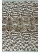 2 Way Stretch Diamond Fabric - Rose Gold on Blush - Geometric Diamond Design on Mesh By The Yard