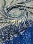 Fish Net Spandex Rhinestone Fabric - Spandex Fish Net Rhinestones Fabric - 15 Yard Roll