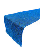 Lace Sequins Table Runner - Royal Blue 12" x 90" Lace Design Table Runner for Event Decor
