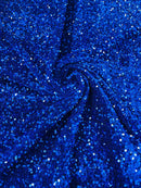 Stretch Velvet Sequins Fabric - Royal Blue - Velvet Sequins 2 Way Stretch 58/60” By Yard