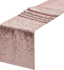 12" Sequins Table Runner - High Quality Shiny Sequin Fabric Table Runners (Pick Color & Size)