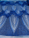 Fringe Sequins - Dangle 4 Way Stretch Fancy Sequins Fabric Sold By The Yard