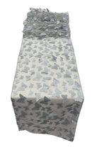3D Butterfly Table Runner - Silver - 12" x 90" 3D Butterfly Sheer Mesh Table Runner