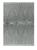 2 Way Stretch Diamond Fabric - Silver - Geometric Diamond Design on Mesh By The Yard