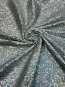 Mini Glitz Sequins Milliskin - Silver - 4 Way Stretch Milliskin Nylon Spandex Fabric Sold By Yard