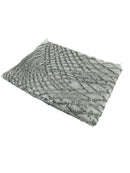 2 Way Stretch Diamond Fabric - Silver - Geometric Diamond Design on Mesh By The Yard