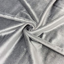 Velvet Stretch Fabric - Silver - Spandex Stretch Velvet Fabric 60'' Wide Sold By Yard