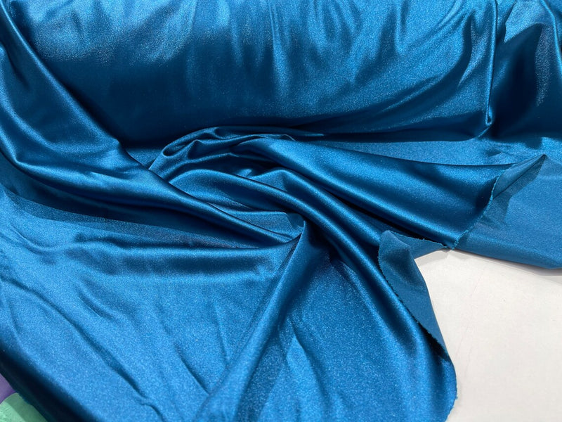 Teal Blue Coloured Premium Polyester Lycra Stretchable And Sweat Free –  Royskart