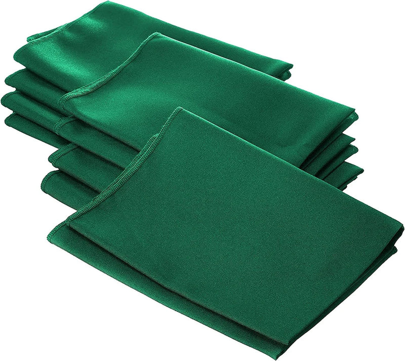 18" x 18" Polyester Poplin Napkins - Teal Green - Solid Rectangular Polyester Napkins
