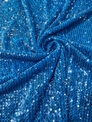 Stretch Velvet Sequins Fabric - Turquoise - Velvet Sequins 2 Way Stretch 58/60” By Yard