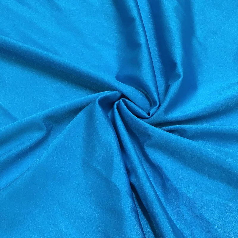 58" Shiny Milliskin Fabric - Turquoise - 4 Way Stretch Milliskin Shiny Fabric by The Yard (Pick a Size)