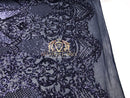 Sequins - Navy - 4 Way Stretch Fancy Fabric Embroidered On Mesh Sold By The Yard