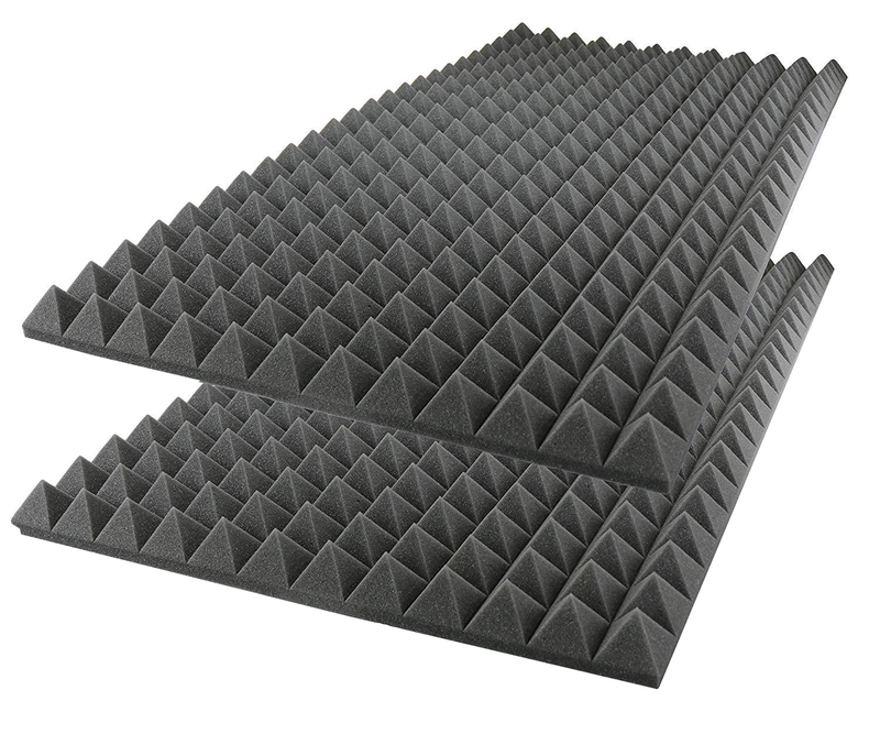 2"X36"X72"  Acoustic Foam Sound Absorption Pyramid Studio Treatment Wall Panel (2 Pack)