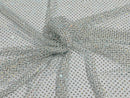 Fish Net Spandex Rhinestone Fabric - Spandex Fish Net Rhinestones Fabric - 15 Yard Roll