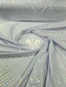 Mermaid Foil Fabric - White - Mermaid Print Design on Spandex Fabric