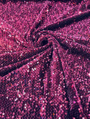 Stretch Velvet Sequins Fabric - Wine - Velvet Sequins 2 Way Stretch 58/60” By Yard