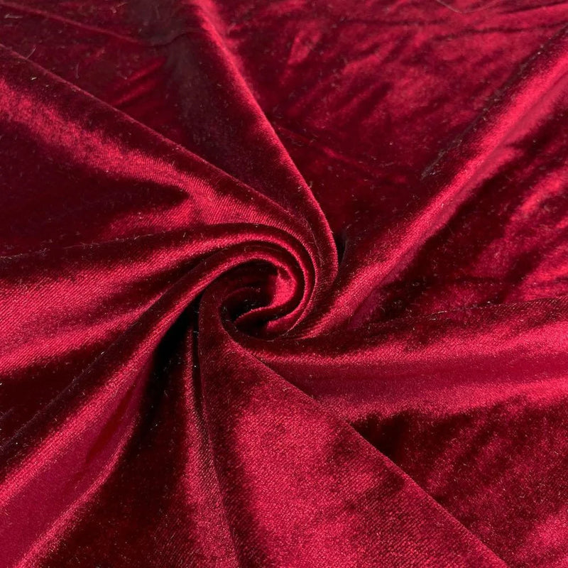Stretch Velvet Fabric - 60''  Stretch Velvet Solid Fabric for Apparel, Craft, Sewing - 20 Yard Roll