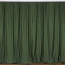 5 Feet x 10 Feet - Willow Green Polyester Poplin Backdrop Drape Curtains, Photography Decor 1 Pair