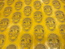 Big Skull Vinyl Fabric - Upholstery Faux Leather - Different Colors Sold By Yard