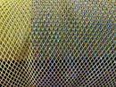Iridescent Rhinestones Fabric On Stretch Net Fabric, Fish Net with Crystal Stones by yard