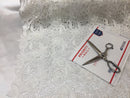 Guipure Lace Fabric - Ivory - Embroidered Bridal Wedding Dress Design Fabrics Sold By The Yard