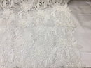 Guipure Lace Fabric - Ivory - Embroidered Bridal Wedding Dress Design Fabrics Sold By The Yard