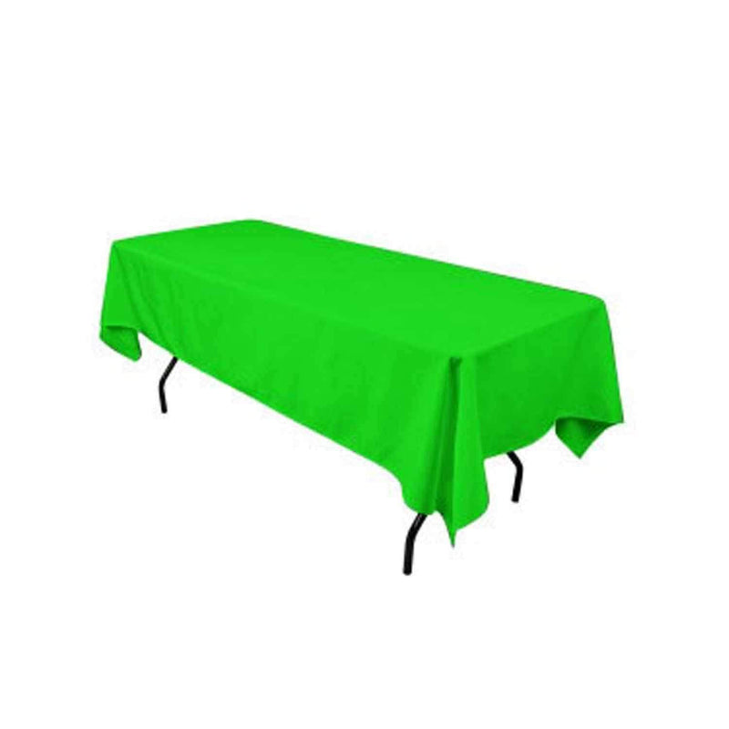 Apple Green 60" Rectangular Tablecloth Polyester Rectangular Cloth Table Covers for All Events
