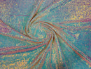 Mini Glitz Iridescent Sequins - Shiny Sequins Embroidered on Mesh Fabric - Pick Color - 30 Yard Roll