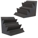 2 Pack Acoustic Foam Bass Trap Recording Studios Corner Wall 12" X 12" X 12"Bass Trap Kit Charcoal