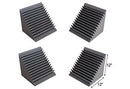 4 Pack Acoustic Foam Bass Trap Recording Studios Corner Wall 12" X 12" X 12" Bass Trap Charcoal