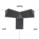 Acoustic Foam Bass Trap 3 Pack 12"X 12"X 24" Soundproofing Corner 1 Block 12"X 12"X 12" Charcoal