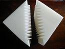 Acoustic Foam Bass Trap Studio Soundproofing Corner Wall 12" X 12" X 12" ( 4 PACK) Bass Trap White