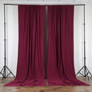 5 Feet x 10 Feet Burgundy Polyester Poplin Backdrop Drape Curtains, Photography Event Decor 1 Pair