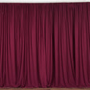 5 Feet x 10 Feet Burgundy Polyester Poplin Backdrop Drape Curtains, Photography Event Decor 1 Pair